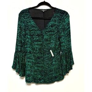 NWT Onyx Nite‎ Cocktail Chic Shimmery Blouse Women S Dressy Night Out Soft Glam